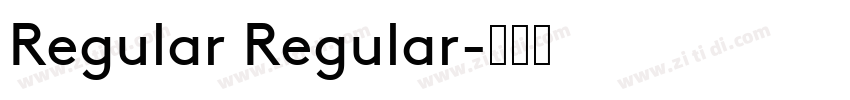 Regular Regular字体转换
